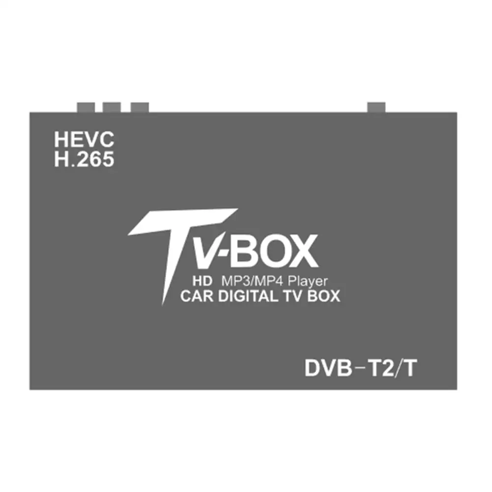 12V автомобильный мобильный цифровой ТВ коробка DVB-T2/T двойной Стандартный поддерживает H.265 декодирования двойной тюнер с двумя активными антеннами