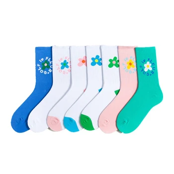 

New Product Tube Socks Net Red Ins Cotton Personality Small Flower Tide Socks Woman Socks Student Socks