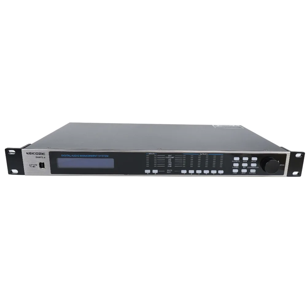 Leicozic DANTE2.6 2in 6out USB цифровой DSP процессор динамик процессор программное обеспечение управление processador аудио RS232, RS485 AC220V