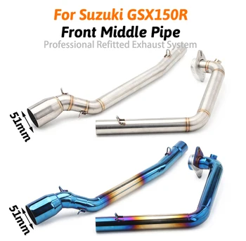 

Motorcycle Exhaust Front Middle Pipe Connection Link Pipe Slip On For Suzuki GSX150R GSXR150 GSX-S150 GSX S150 Without Muffler