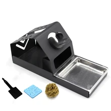 Station de fer à souder T12, support de pointes de fer à souder Stable avec coussin isolant, éponge de nettoyage de pointe de boule de fil en laiton