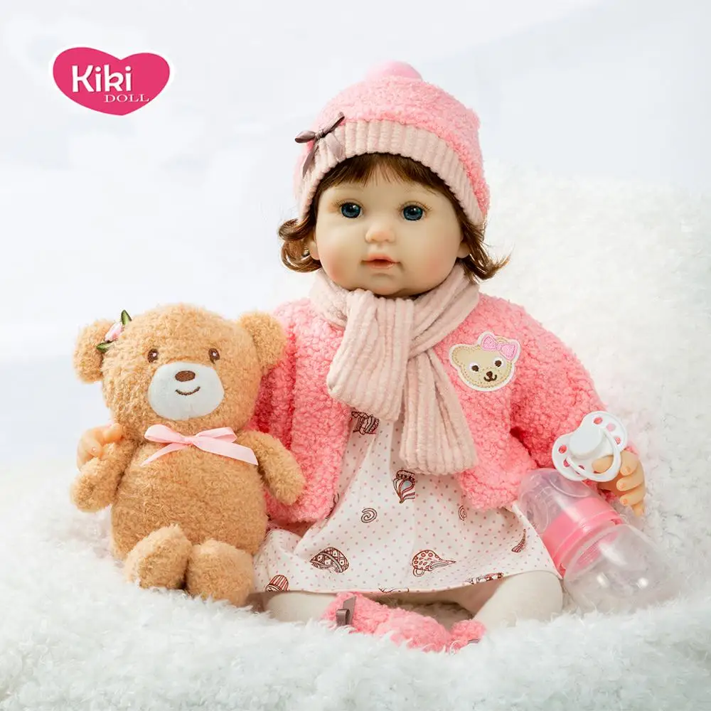 Кукла Reborn baby реалистичное набитое тело 46 см новорожденные младенцы с игрушкой