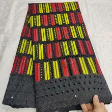 Цветные ткани Dentelle швейцарские кружева ткань из Дубая вуаль Suisses Африканский нигерийский кружевной ткани Высокое качество 5 ярдов