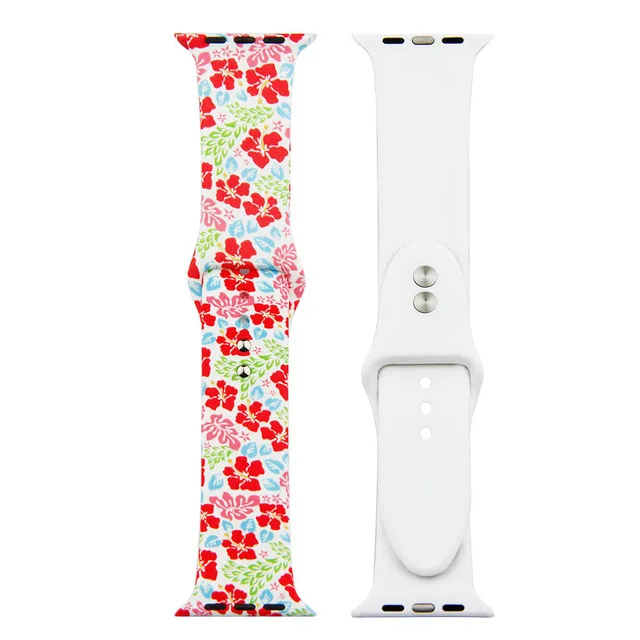 10 Силиконовый ремешок для Apple watch 5 4 3 2 44 мм 40 мм iwatch ремешок 38 мм 42 мм Рождественский ремешок для часов браслет 44/40/42/38 - Цвет ремешка: 10