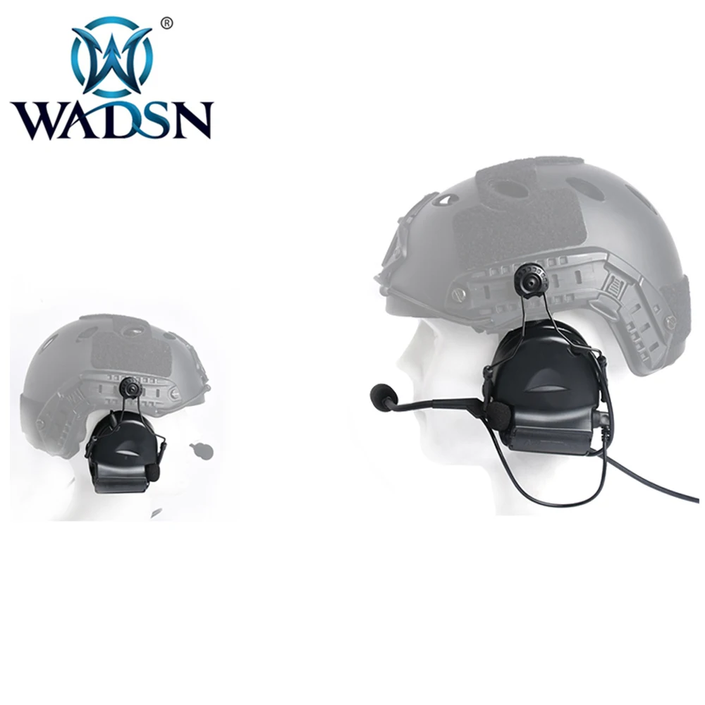 WADSN, тактический шлем C2, гарнитуры, не снимают шум, снижают уровень шума, наушники для страйкбола, Comtac II, ARC Softair, кронштейн для наушников WZ172