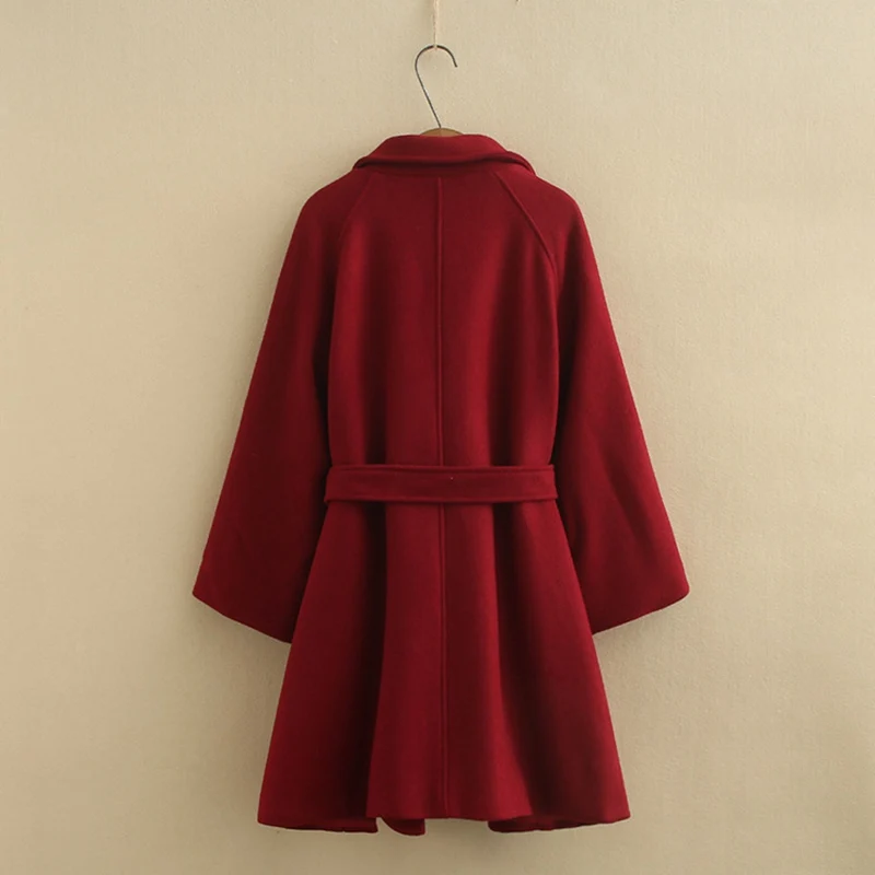 Осеннее и зимнее женское Шерстяное Пальто большого размера 4XL 5XL 6XL 7XL8XL модное длинное шерстяное пальто с поясом, обхват груди 136 см