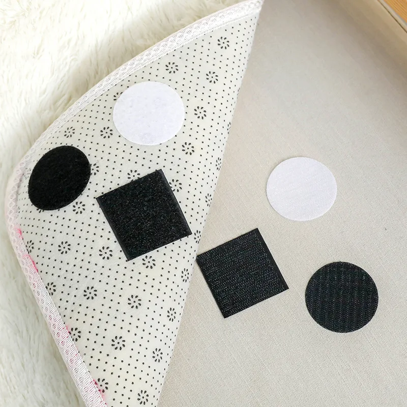 10Pcs Non-Slip Stickers Self Adhesive Hook Loop Fastener Tape Locking Dots Bed Sheet Sofa Fix Clip Floor Rug Carpet Mat Gripper