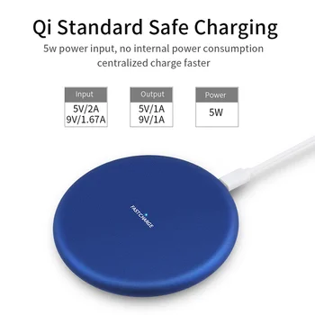 

Qi Wireless Charger for IPhone X XR XS MaX 8 Samsung Note 8 S8 S9 Plus S7 S6 Edge Phone 5W Wireless Charging Charge