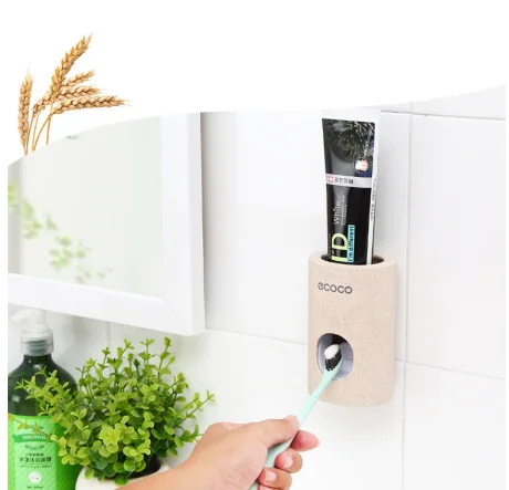 

Automatic Toothpaste Dispenser Dust-proof Toothbrush Holder Wall Mount Stand Bathroom Accessories Set Toothpaste Squeezers Tooth
