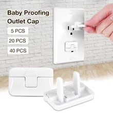 Защитная крышка штепсельной вилки с незаметной выдвижной ручкой безопасность прочный ABS для держать ваших детей и домашних животных вдали от опасности питания