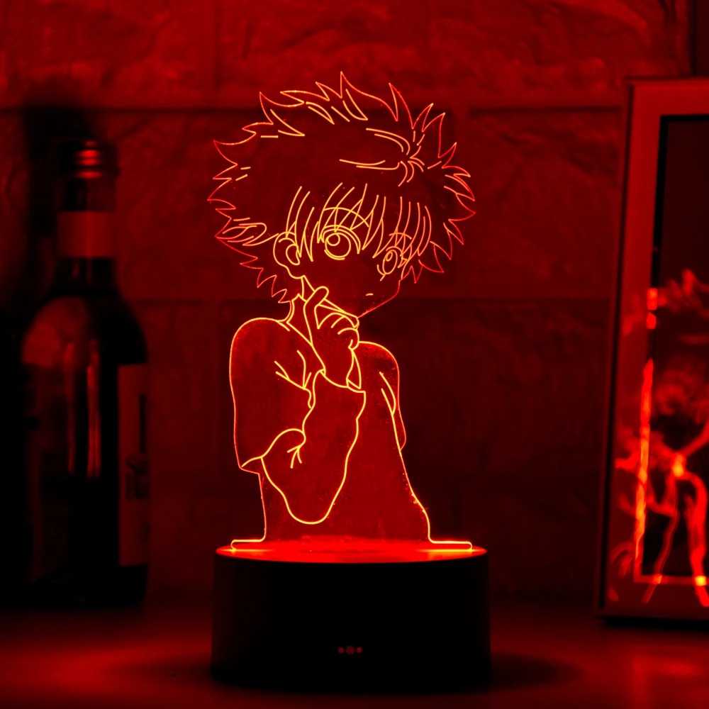 Hunter X Hisoka 3d ночник Led сенсорный сенсор красочные аниме лампы для детей Декор
