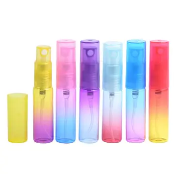 

6Pcs Cosmetic Containers Gradient Rainbow Creative Portable Perfume Dispenser Storage Holder Makeup Holder Spray Bottle