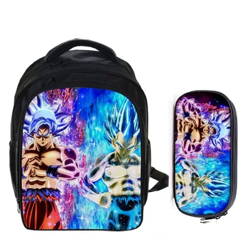 

13 Inch Dragon Ball Z Backpack Children Saiyan Sun Goku Vegeta Backpacks Boys Girls SchoolBag For Kindergarten Kids BookBag