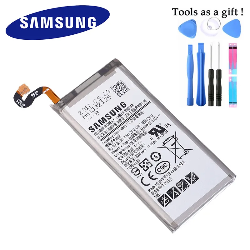 Оригинальный аккумулятор для SAMSUNG G950 3000 мАч Сменный телефона Samsung Galaxy S8 G9500 EB BG950ABE