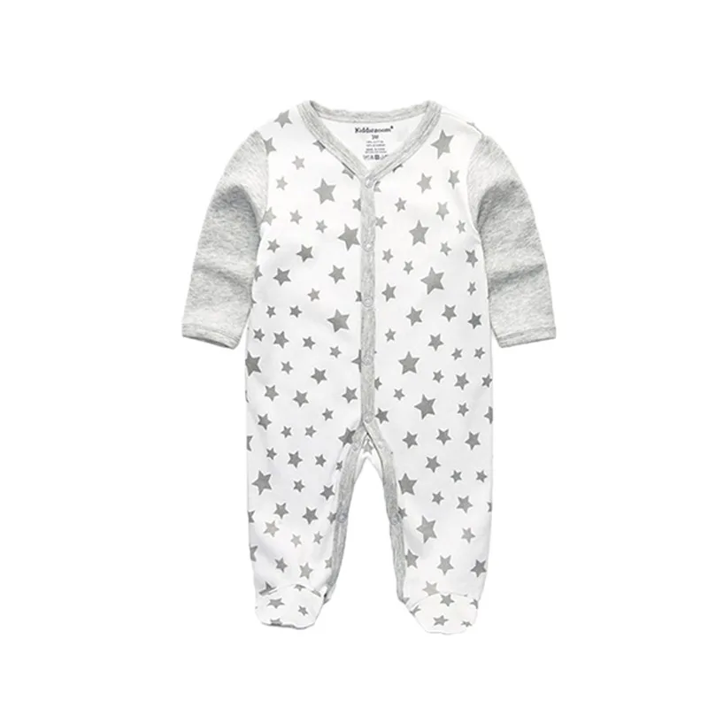Roupa de bebes/комбинезон с длинными рукавами для новорожденных мальчиков и девочек; хлопковые пижамы; Комбинезоны для детей от 0 до 12 месяцев; одежда для малышей