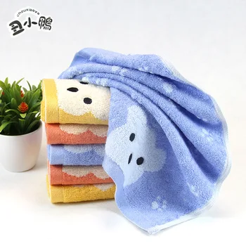 

Bamboo Fabric Kids' Towel 25 * 50cm Untwisted Soft Absorbent Face Towel 55G