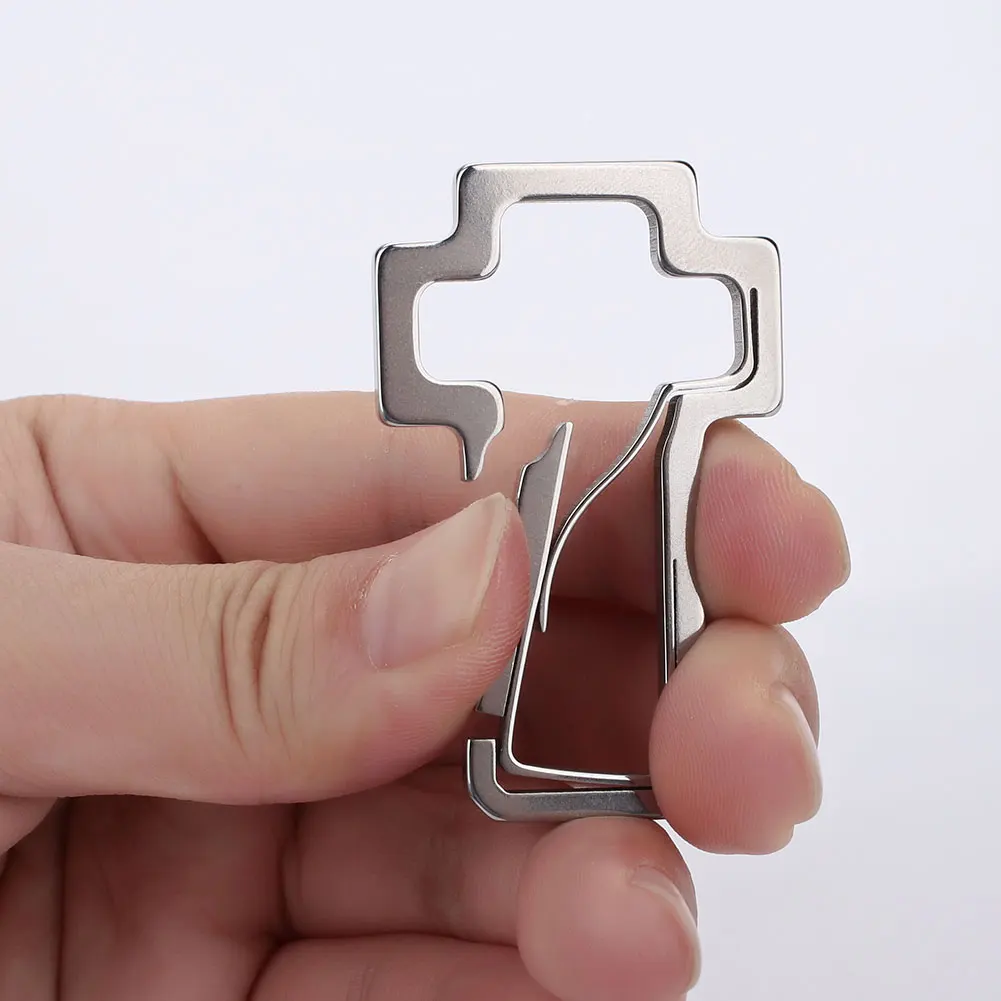 Серебряный Путешествия многофункциональная машина для обработки пряжки, удобная для отдыха на природе, для выживания, походный карабин парашютный карабин