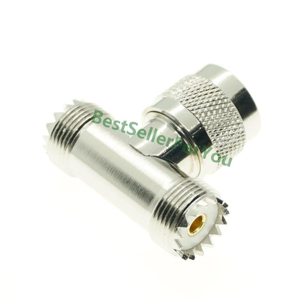 PL259 штекер UHF PL-259 двойной SO-239 разъем UHF SO239 тройной тройник тип 3 способ разъем адаптера