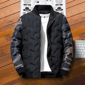 

Winter Men Bomber Jacket Casual Cotton Thick Warm Parkas Coats Male Large Size Thermal Outwear Windbreaker Jackets Clothing