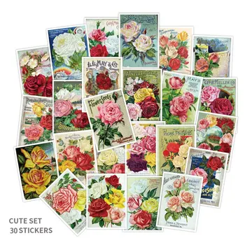 

30pcs lovely small flowers and rose stickers scrapbooking pegatinas stationery bullet journal kawaii papelaria notebook sticker