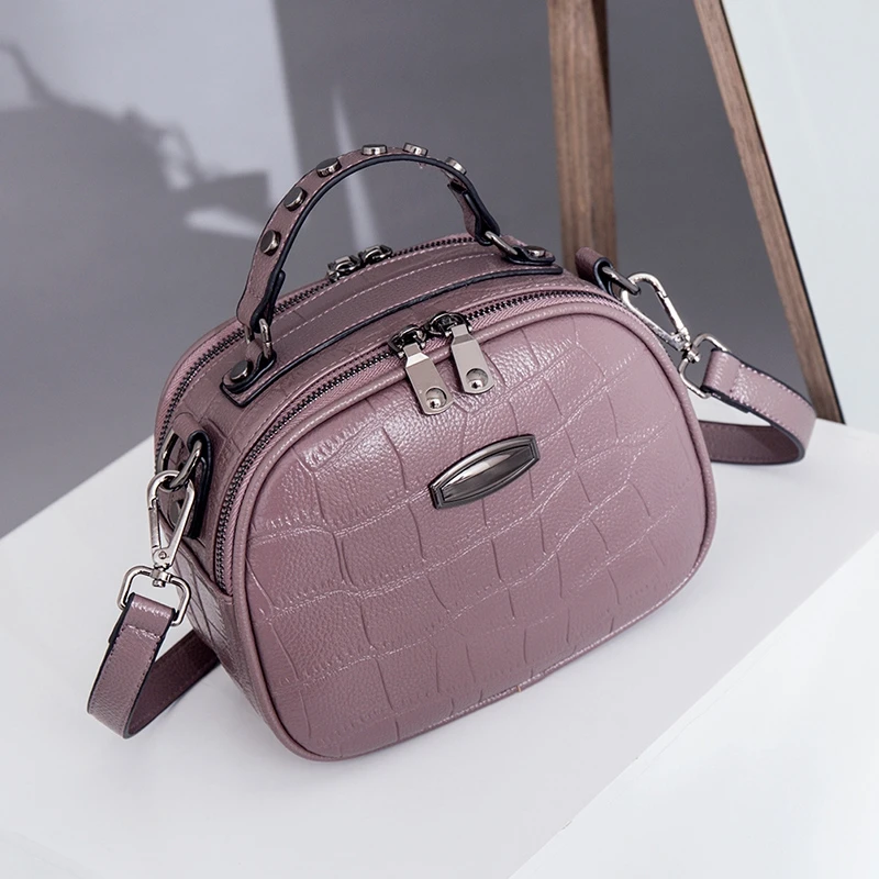 Women handbags High Quality PU Rivet Crocodile prints Shoulder Bags ladies Flap Crossbody 2019 Fashion business female Bag | Багаж и сумки
