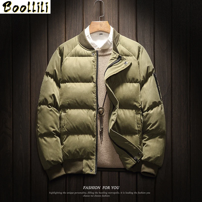 

New 2020 Casual Classic Winter Thick Jacket Men's Warm Bomber Padded Overcoat Fashion Outerwear Coat Plus Size L-4XL 5XL