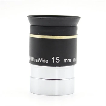 

66 Degree UW 15mm Astronomical Telescope Planet Eyepiece Grows Magnification and Wide Viewing Angle 1.25 Inches UW15mm