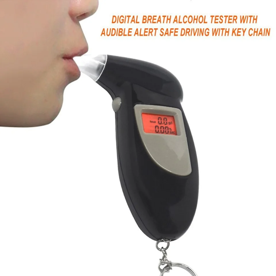 Быстрый отклик дыхательный спирт тестер Супер чувствительный безопасный Вождение Алкотестер звуковой сигнал цифровой алкотестер с дисплеем