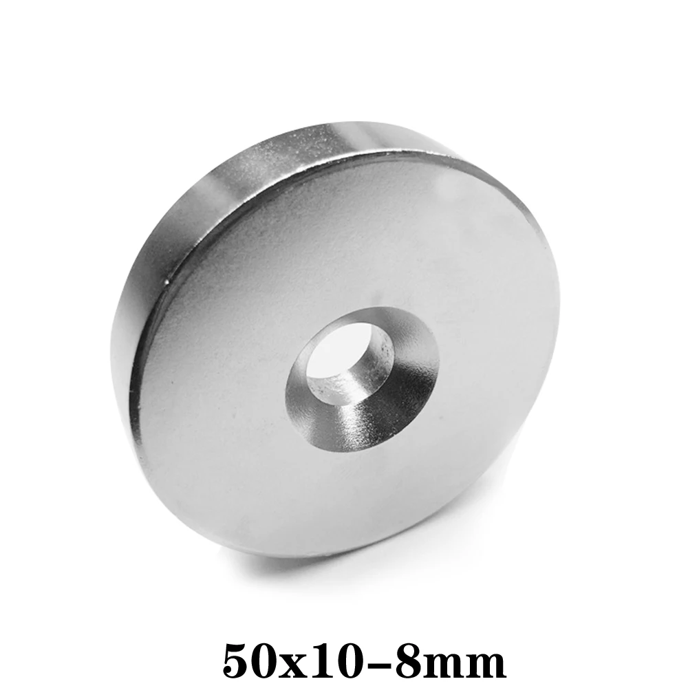 1/2/3/5 шт. 50x10 8 Сильный цилиндр редкоземельный магнит 50*10 отверстие мм Круглые