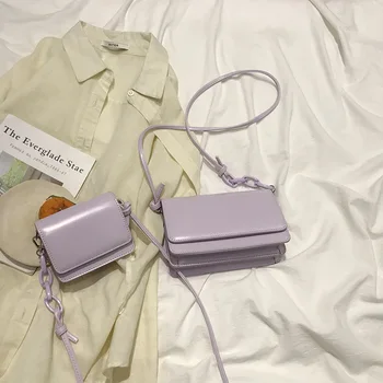 

2020 Women PU Leather Crossbody Bags For Women Small Solid Colors Shoulder Bag Female Handbags And Purses Sac A Main Femme