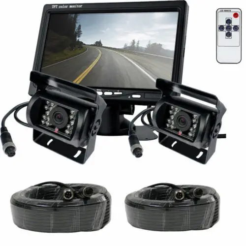 

7-inch Monitor Double Headed Bus High-definition Night Vision Waterproof Shock-resistant Anti-Interference Forward-Looking Rearv