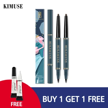 

KIMUSE Eyebrow Pencil +Liquid Smooth Eye Liner No Smudge Waterproof Long-lasting 2 In 1 Eye Makeup Eyebrow Tint Tattoo Cosmetics