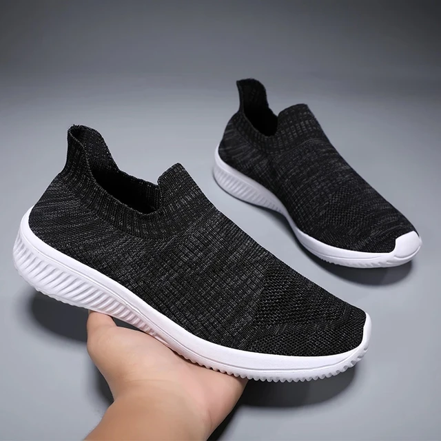 Men Vulcanized Shoes 2021 High Quality Men Sneakers Slip On Flats Shoes Men Loafers Walking Outdoor Casual Shoes Plus Size 46 1