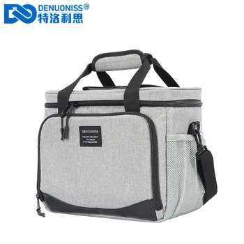 

DENUONISS Portable Cooler Bag Leak-Proof 16 Cans Thermal Bag With Shoulder Strap Large Insulated Bag For Work Lunch In Office