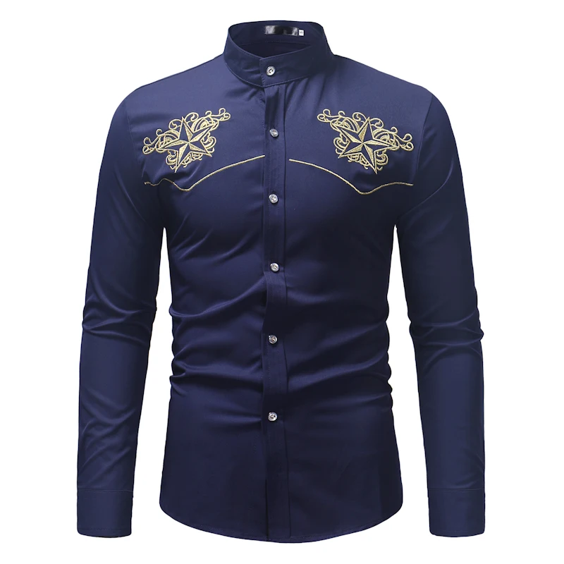 CYXZFTROFL, высокое качество, мужская рубашка, брендовая, модная, повседневная, тонкая, с горячей штамповкой, с длинным рукавом, рубашка, для мужчин, бизнес, Social Top Clothe EUSize