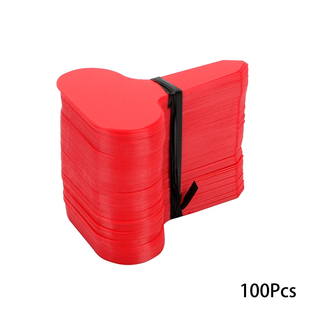 HOOMIN 100 шт. маркеры кассеты для рассады этикетки PP пластиковые теги для растений Т-образные садовые Детские этикетки лоток метка инструменты - Цвет: Красный
