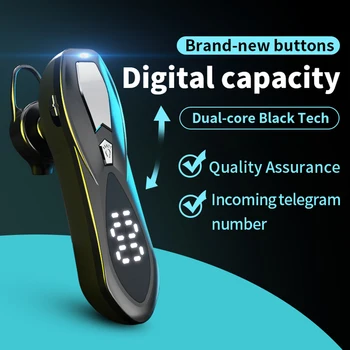 

New Bluetooth Headset V5.1 Earpiece 24H Talk Time Wireless Handsfree Earphone With CVC6.0 Noise Cancelling Mic for Phones