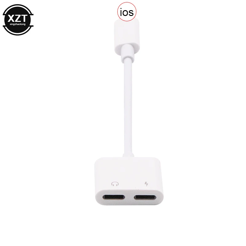 Для iPhone X 7 8 10 Plus 2 в 1 Зарядка и аудио сплиттер адаптер кабель для наушников для IOS кабель наушников AUX разъем
