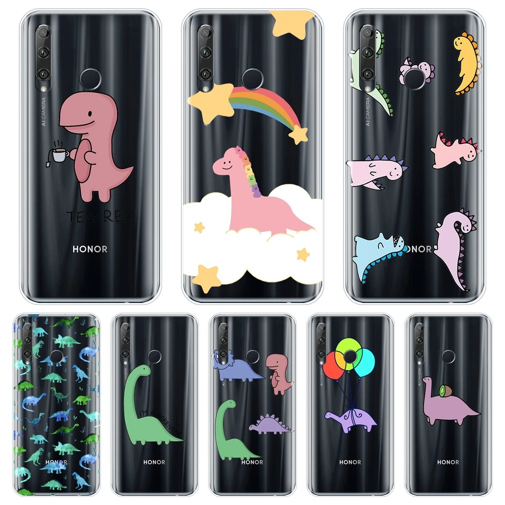 Задняя крышка для Huawei Honor 8A Pro 8S V20 милый динозавр Kawaii животное чехол телефона