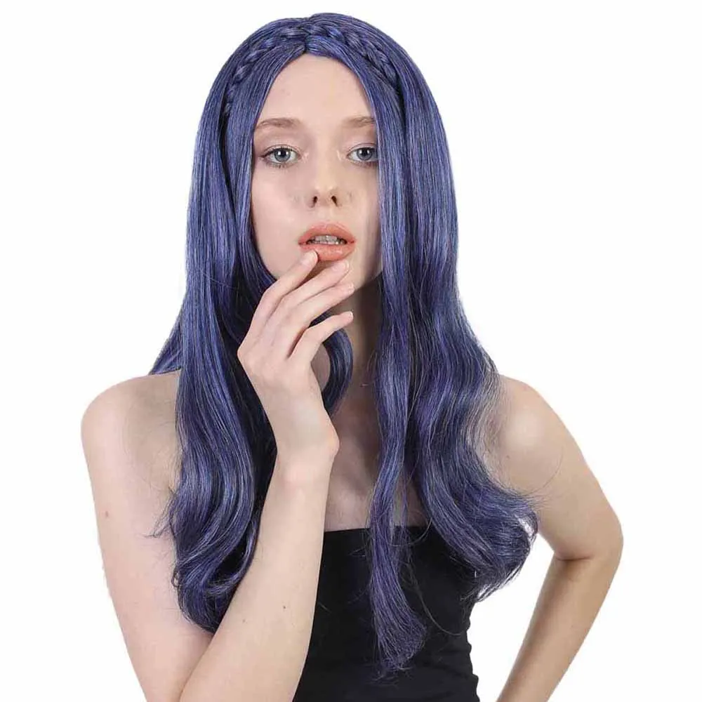 

HPO Synthetic Long Evie Movie Costumes Wigs Makeup Descendants Daughter Villain Braids Cosplay Anime Lolita Hallowen Party Wigs