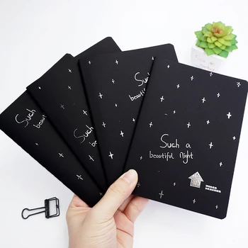 

1 Notebook Diary Black Paper Notepad 56K Sketch Graffiti Notebook for Drawing Painting Office School Stationery Gifts