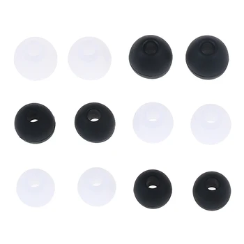 

6 Pairs =12 PCS Silicone Earbud Cushion Replacement Headphone Headset Ear pads Gel Covers Tips For Earphone MP3
