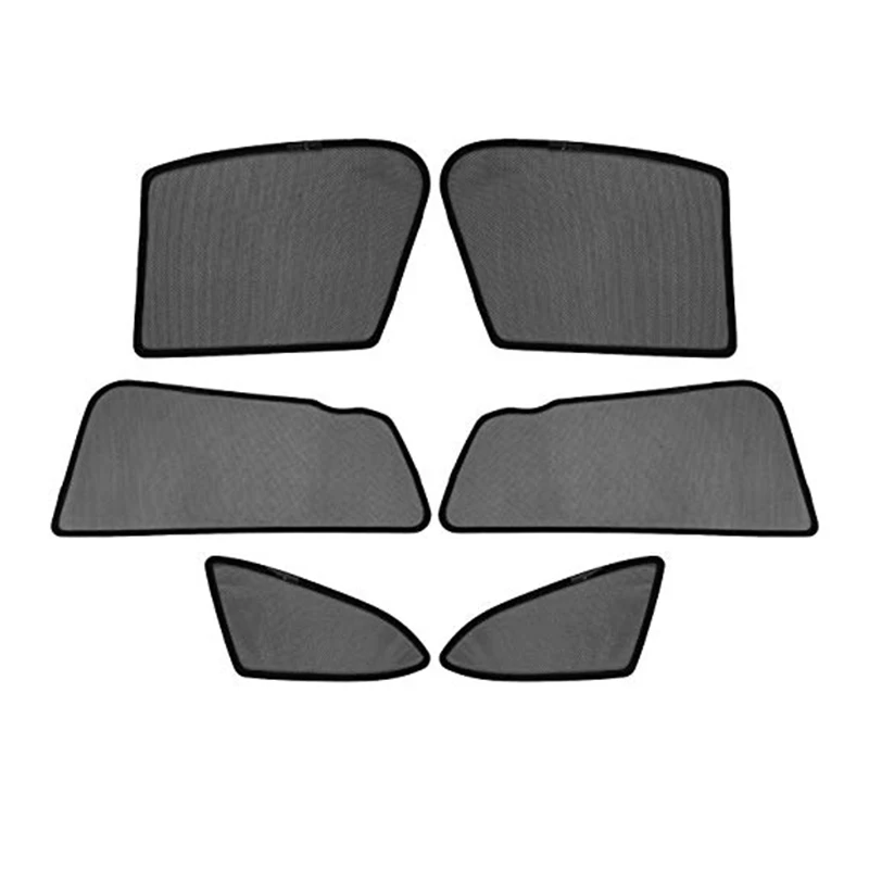 

6Pcs Magnet Mesh Car Side Window Sun Shades,Uv Rays Protection Window Shade For Volvo V60 2010-2017 2017-2019