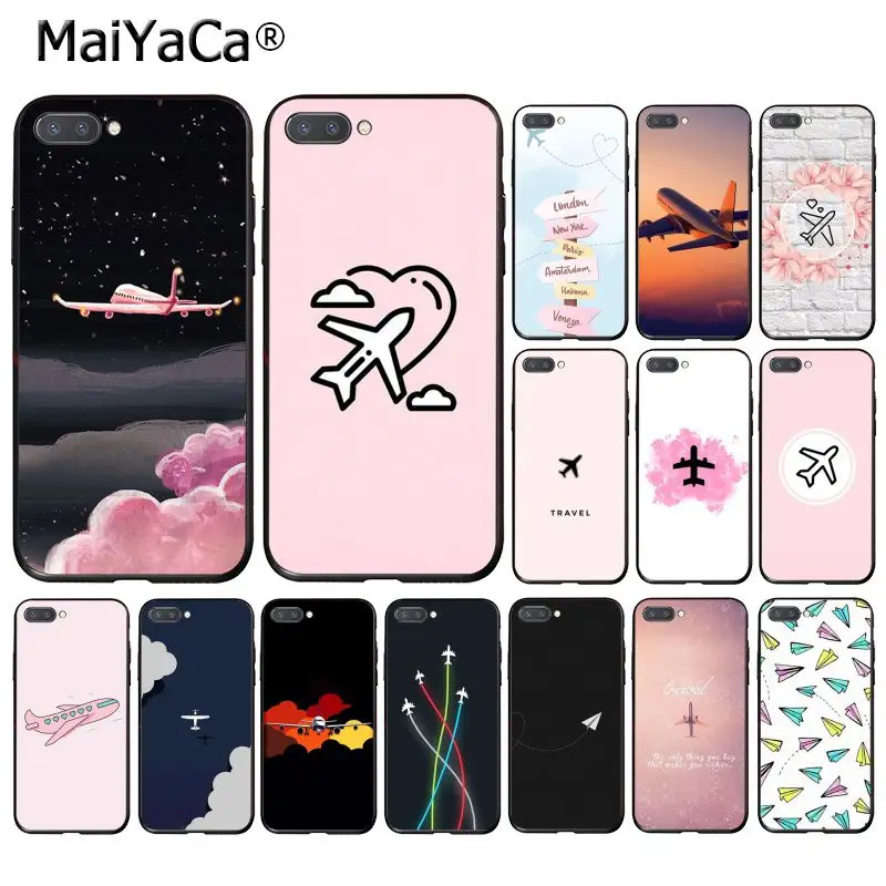 Чехол для телефона MaiYaCa Airplane fly travel cloud Plane Huawei Honor 8X 9 10 20 Lite 7A 8A 5A 7C 10i 20i View20|Бамперы| |