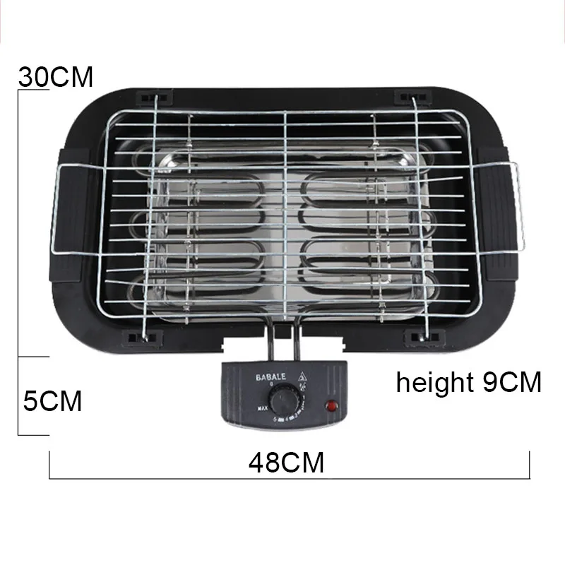 New 2024 Electric Table Top Grill BBQ Barbecue Garden Camping Cooking Indoor 1300W 6