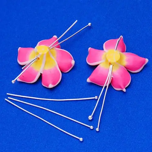 1.5inch silver color Plated Round Ball Dot Headpins Head Pins Hair Pins Hair Decor Styling Tools Accessories Pack of 50PCS