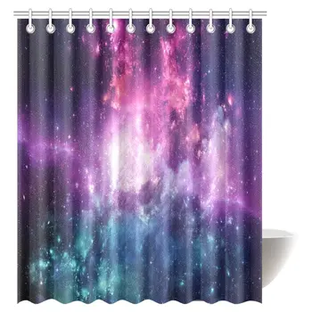 

Nebula Shower Curtain Outer Space Infinity Galaxy Universe Milky Way Starry Stars Orbit Astronomy Cosmos Cosmic Polyester Fabric