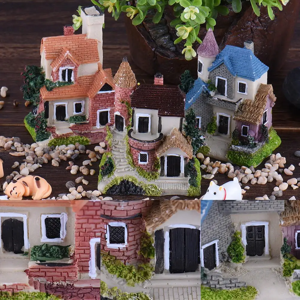 Миниатюрные фигурки домик-замок мини маятник сад украшения дома аксессуары для подарков на день рождения