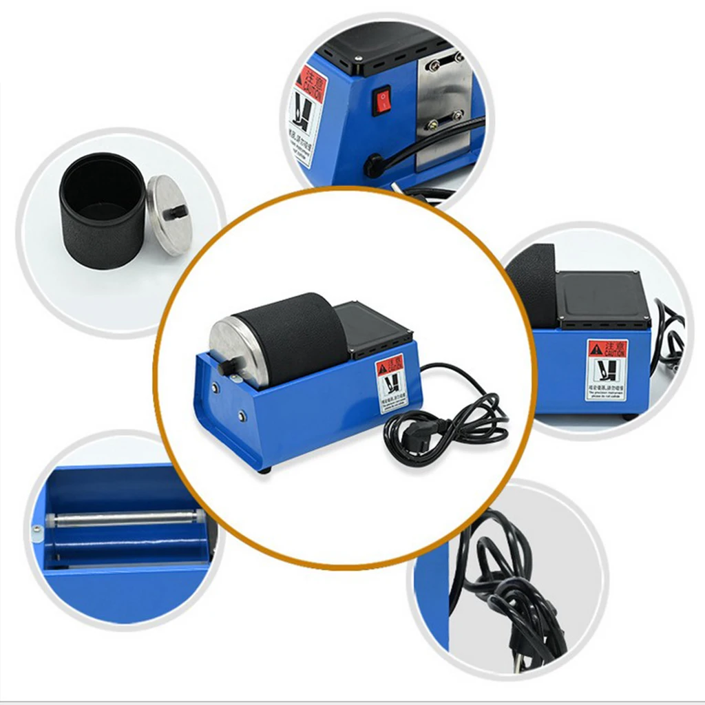 Rock Rotary Tumbler Lapidary Machine Single Drum Beads Rock Stones