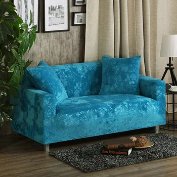 

Luxury Embossing Velvet Sofa Covers Universal Stretch Couch Slipcovers Sectional Sofa Covers Furniture Protector Teal Turquoise